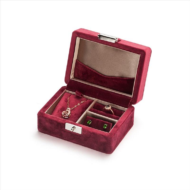 High Quality Velvet Wrapped Red Jewelry Box